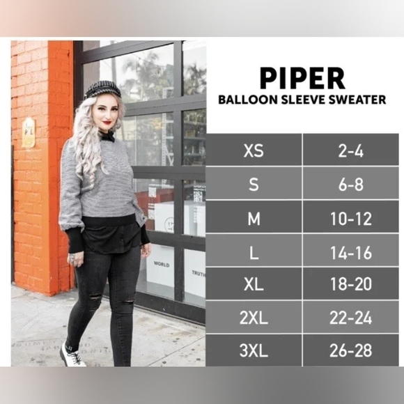 Lularoe Black & White Polka Dot Sweater - Picture 3 of 4